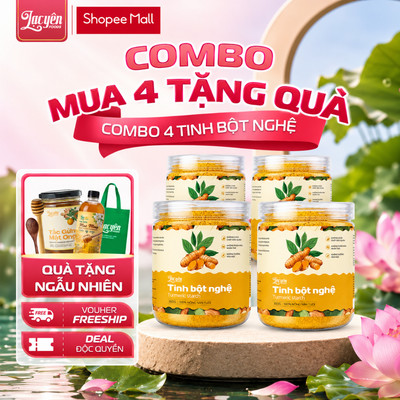 Combo 4 Hũ 500gram Tinh Bột Nghệ Đỏ Lạc Yên Foods Mua Để Nhận Quà Hấp Dẫn
