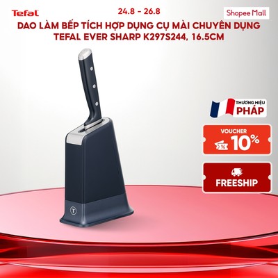 Dao làm bếp tích hợp dụng cụ mài chuyên dụng Tefal Ever Sharp K297S244, 16.5cm