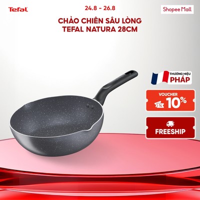 Chảo sâu lòng Tefal Natura 28cm, dùng cho bếp gas và hồng ngoại - BH 2 năm - B2266695
