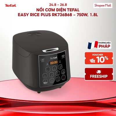 Nồi cơm điện Tefal Easy Rice Plus RK736B68 - 750W, 1.8L