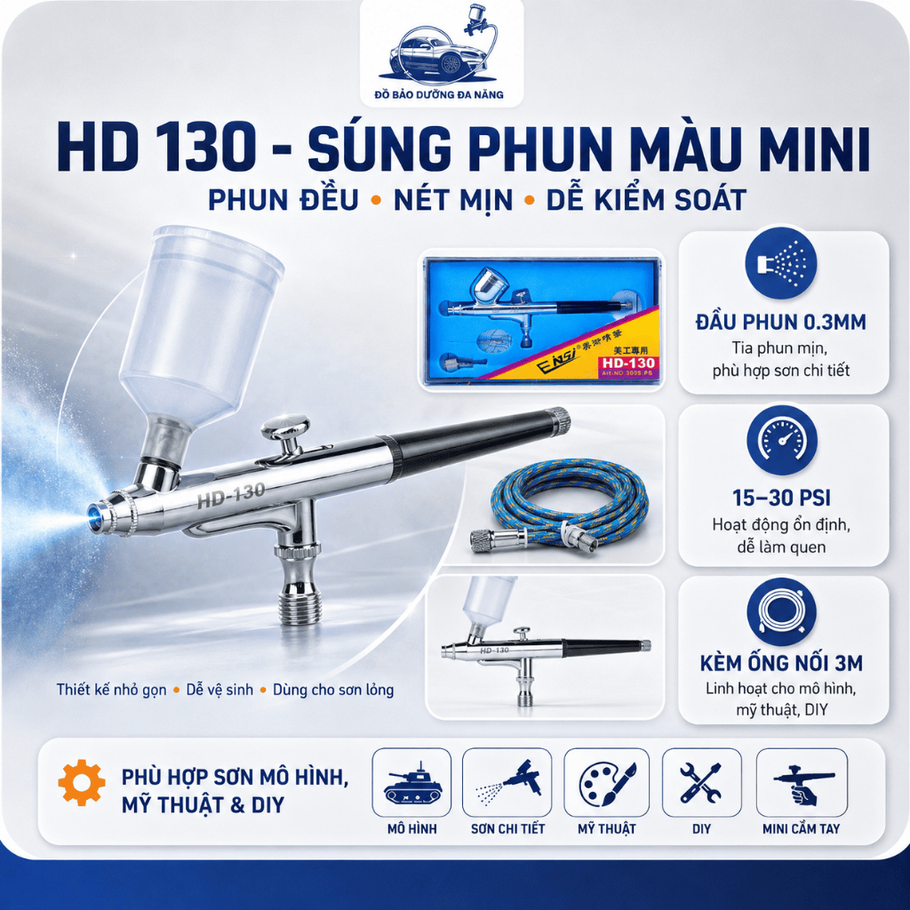 HD 130 - SÚNG PHUN MÀU SƠN MINI