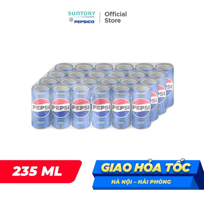 [Giao sau lễ] Thùng 24 Lon Nước Ngọt Giải Khát Có Gaz Pepsi (235ml/lon)