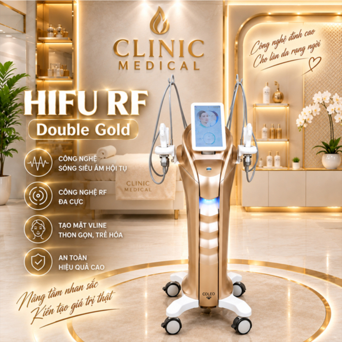 Máy hifu 10D Máy hifu lâng cơ xoá nhăn Máy hifu  Doublo Gold