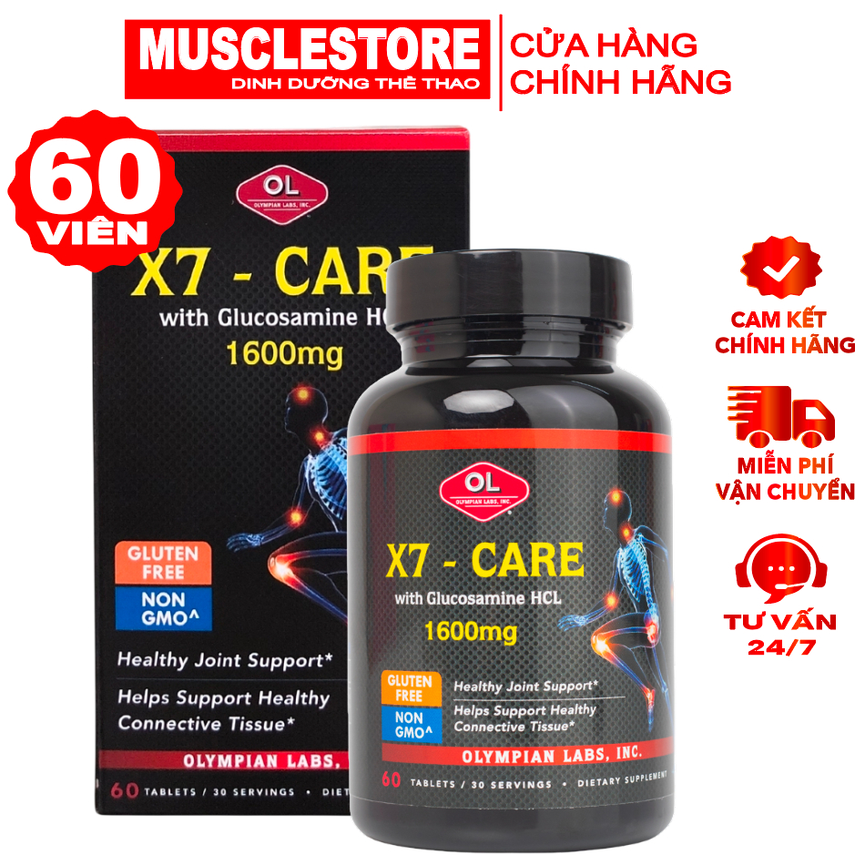Viên Bổ Xương Khớp Olympian Labs X7 Care (Hộp 60 Viên), Tái Tạo Sụn Khớp, Nuôi Dưỡng Khớp Chắc Khỏe