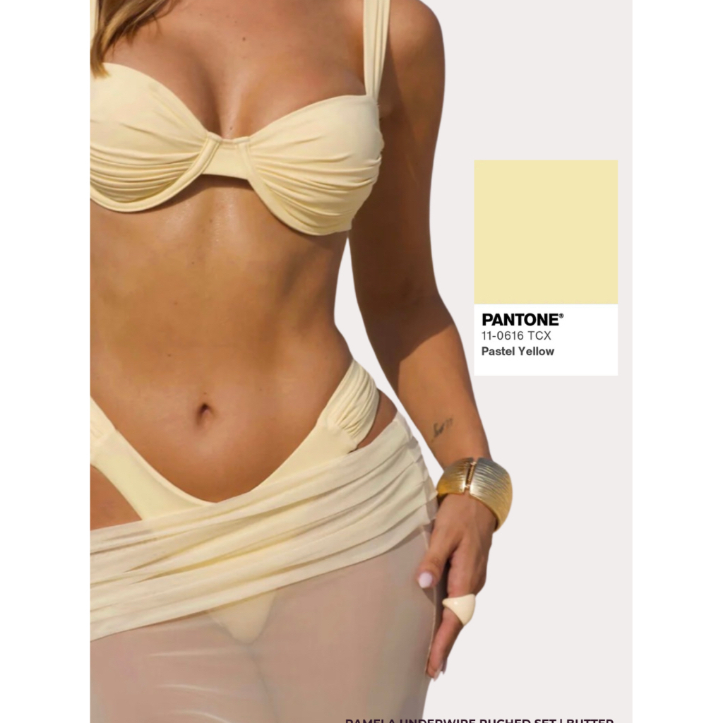 PAMELA SET - BIKINI GỌNG NÂNG MÀU VÀNG PASTEL