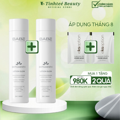 Sữa dưỡng cân bằng da giúp sáng da và mờ thâm nám Babe Depigment Lotion Glow 150ml