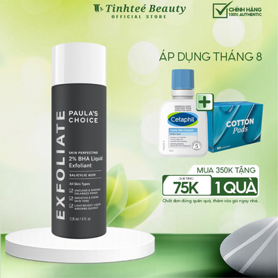 Dung dịch tẩy tế bào chết paula's choice Skin Perfecting 2% BHA Liquid 118ml