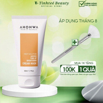 Mặt Nạ Ủ Trắng Dạng Kem AHOHWA Tone-Up Brightening Cream Mask - Dưỡng Da Trắng Sáng Tự Nhiên, Giảm Thâm Nám 20g/100g/500