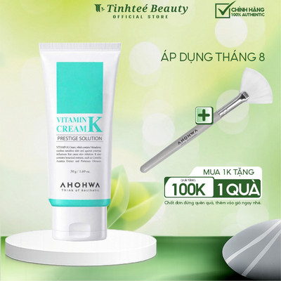 Kem Dưỡng Phục Hồi Ahohwa Vitamin K Cream Phục Hồi Da Mỏng Đỏ, Giãn Mao Mạch, Làm Dịu Da, Mờ Sẹo 12g - 80g