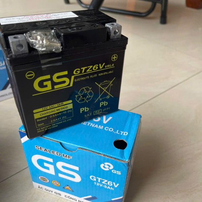 [BẢO HÀNH 6 THÁNG] Ắc quy GS GTZ6V cho các dòng xe PCX VISON LEAD 125 AIR BLADE 125