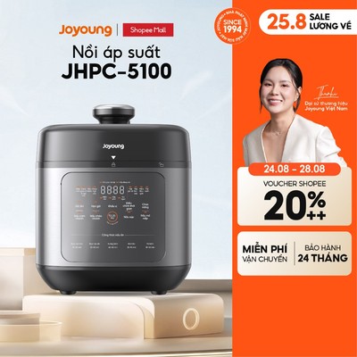 Nồi cơm áp suất, nồi áp suất đa năng 5L 900W Joyoung JHPC-5100 (nấu cơm 1.8L)