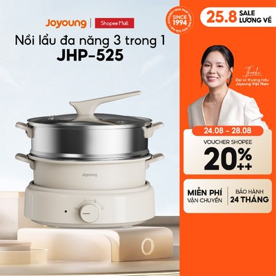 Nồi lẩu điện đa năng 5L 1600W Joyoung JHP-525 kèm khay nướng
