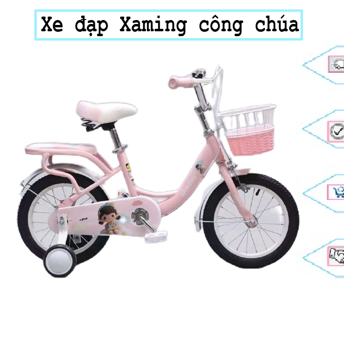 Xe đạp Xaming công chúa cho bé, size 12-20 - Babyboo.4kids