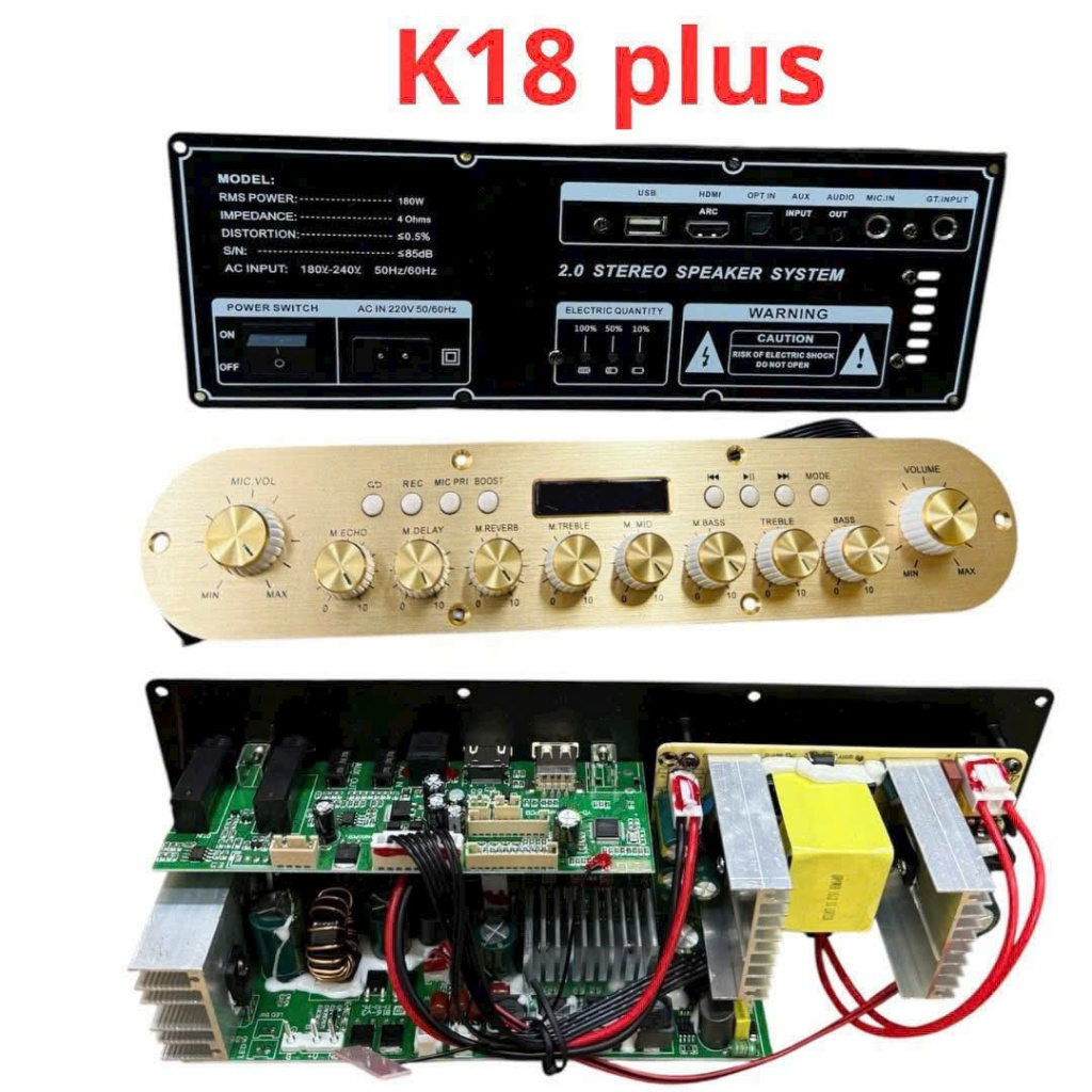 Mạch loa karaoke xách tay k18 plus, chạy phần mềm rất hay, nhạc đánh căng tiếng hát bay