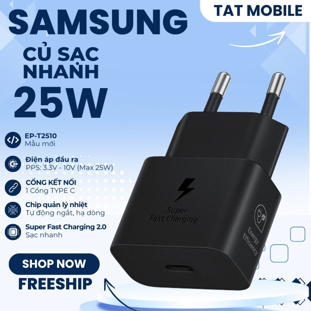 [CHÍNH HÃNG SAMSUNG] Củ sạc nhanh Samsung 25W - FULLBOX