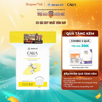 Bông tẩy trang làm sạch da Bông Bạch Tuyết Calla Mềm Mịn 500Gr (790 Miếng/Túi)