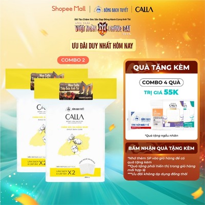 [TÚI ZIP MỚI] Combo 2 túi Bông tẩy trang làm sạch da Bông Bạch Tuyết Calla mềm mịn (500gr/túi)