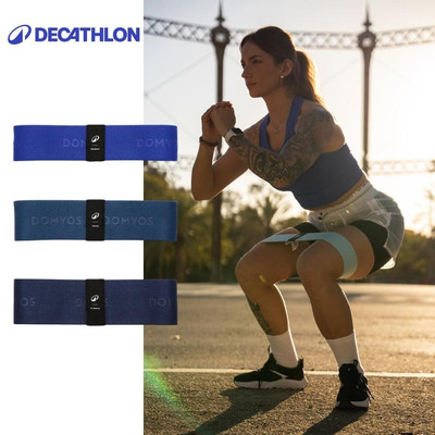 Dây kháng lực tập mông mức kháng lực trung bình DECATHLON Xanh đậm mã 8970513