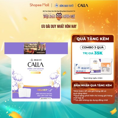 [CHỈ CÓ TRONG LIVESTREAM] Bông tẩy trang Calla Velvet soft (300 Miếng/gói)