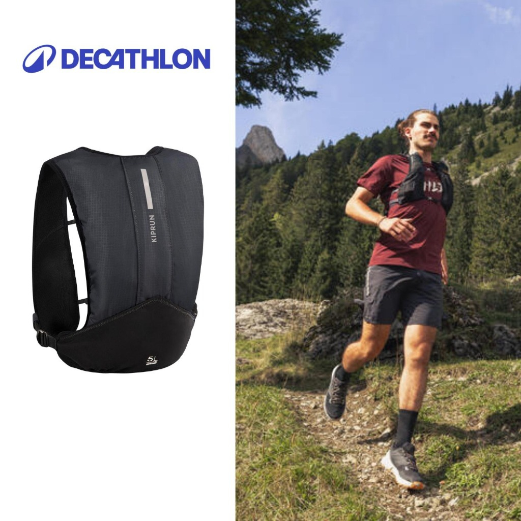 Vest nước chạy bộ 5 L DECATHLON Essential CN đen mã 8967317
