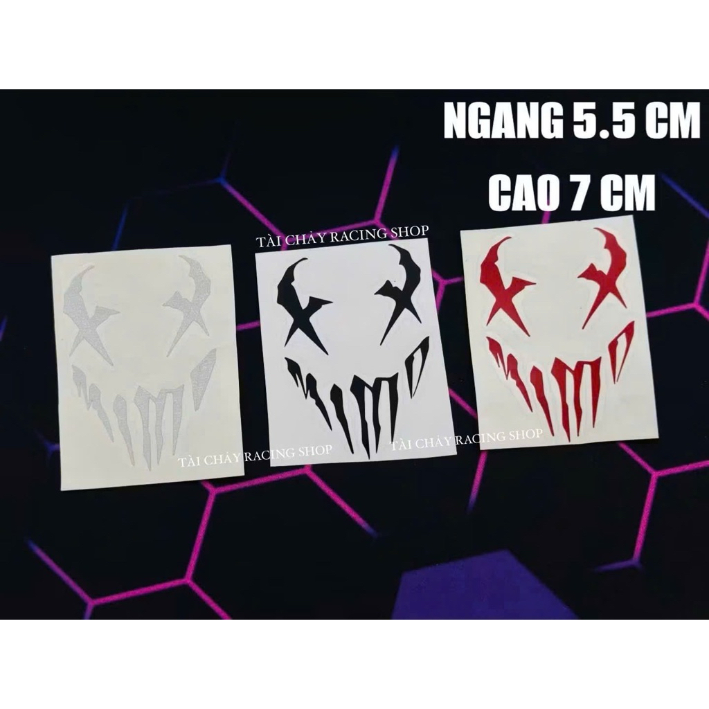 [ 1 MIẾNG ] TEM DECAL MẶT ZOOMBIE DÁN TRANG TRÍ XE