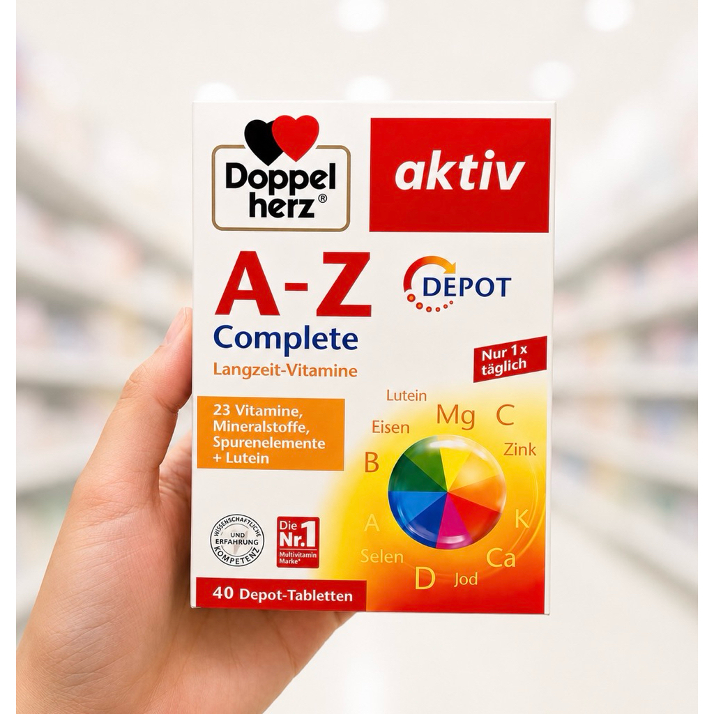 Doppelherz Aktiv A-Z Complete Depot 40 Viên – Vitamin Tổng Hợp Giải Phóng Chậm Nội Địa Đức