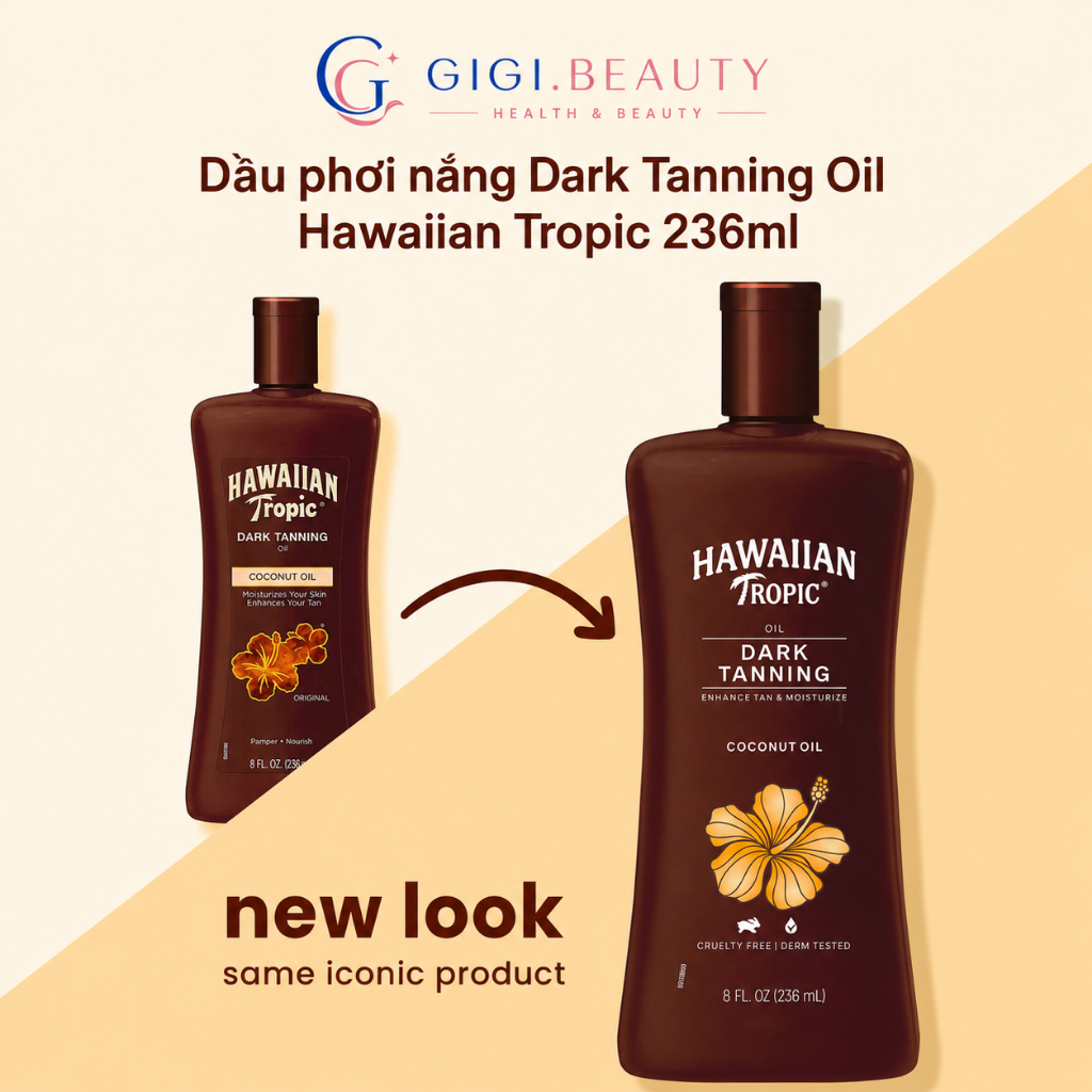 [GIGI] Dầu phơi nắng Dark Tanning Oil Hawaiian Tropic 236ml