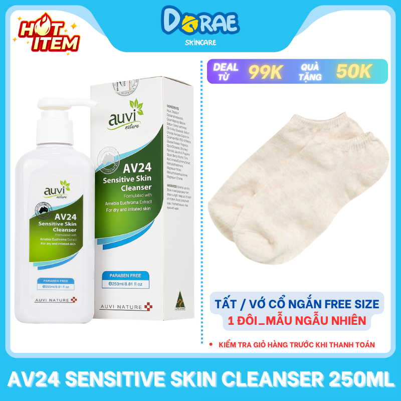AUVI NATURE l Gel tắm giúp làm sạch và dưỡng ẩm AV24 Sensitive Skin Cleanser