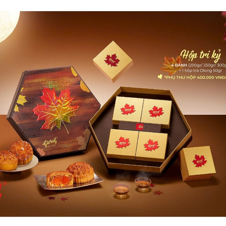 Givral-Bánh Trung Thu Givral combo TRI KỶ (Hộp Đặc Biệt 4 bánh)