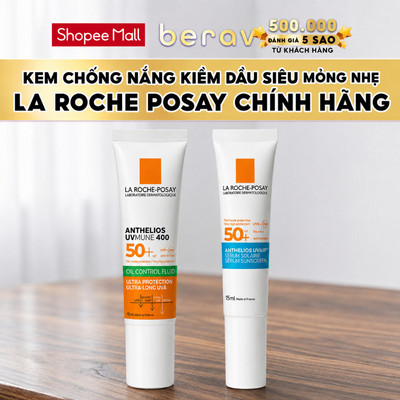 [MINISIZE] Sữa chống nắng La Roche-Posay kiềm dầu 12H Anthelios UVMUNE 400/ UV AIR Oil control Fluid 15ML