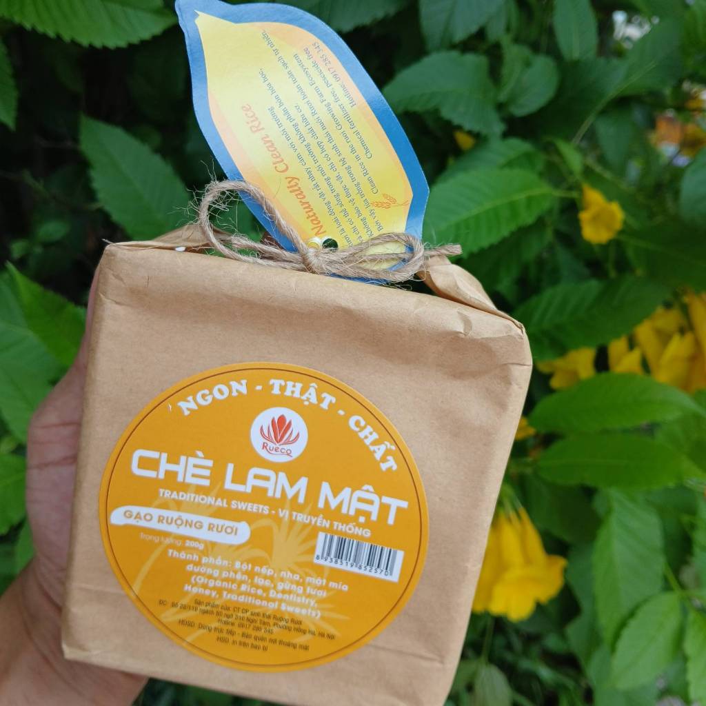 Chè Lam Rueco 250g (chè lam mật, chè lam gấc, chè lam Matcha) đặc sản quê Việt từ gạo nếp ruộng rươi