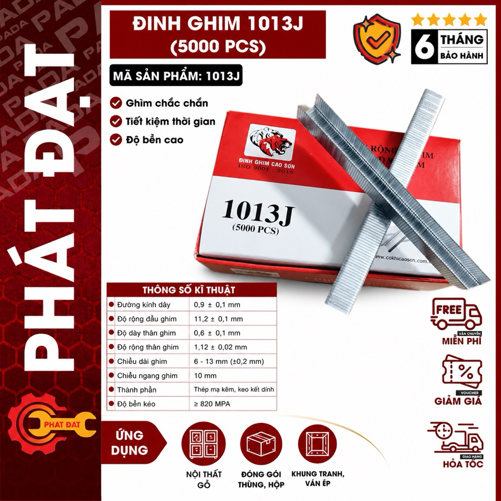 Đinh U 1013J-Đinh ghim U cho máy bắn đinh U-Hộp 5000 cái