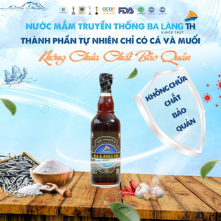 Nước Mắm Cốt Ba Làng TH 400 Năm Truyền Thống Chai Thủy Tinh 500ml