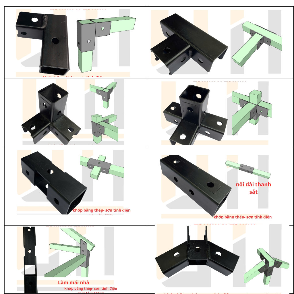 Khớp nối nhanh sắt sơn tĩnh điện kích thước 20mm, 25mm, 30mm LM store