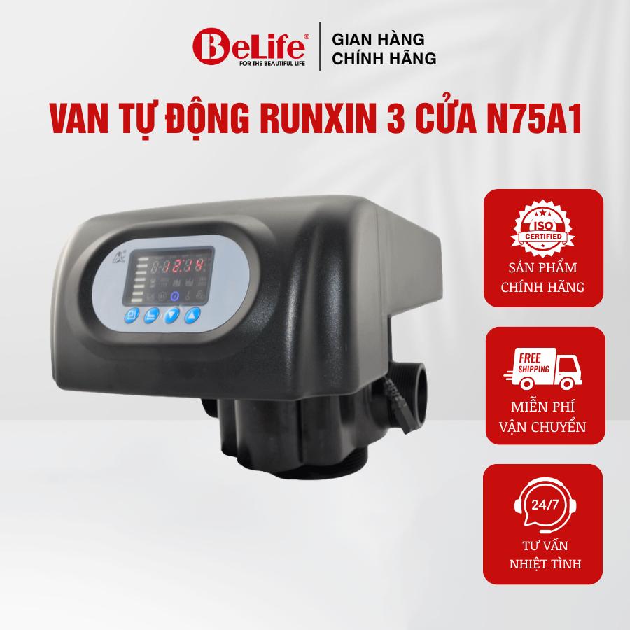 Van tự động 3 cửa N75A1 công suất 10m³/h, van điều khiển lọc nước tự động