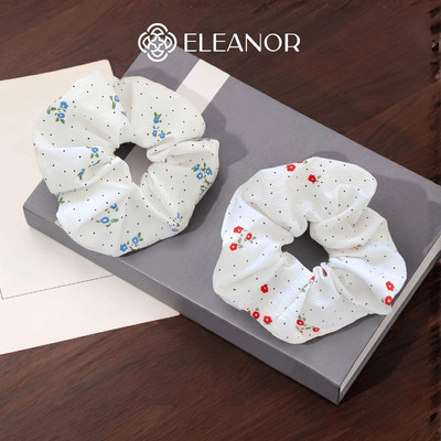 Dây buộc tóc nữ scrunchies Eleanor Accessories họa tiết hoa nhí phụ kiện tóc cột tóc 10988