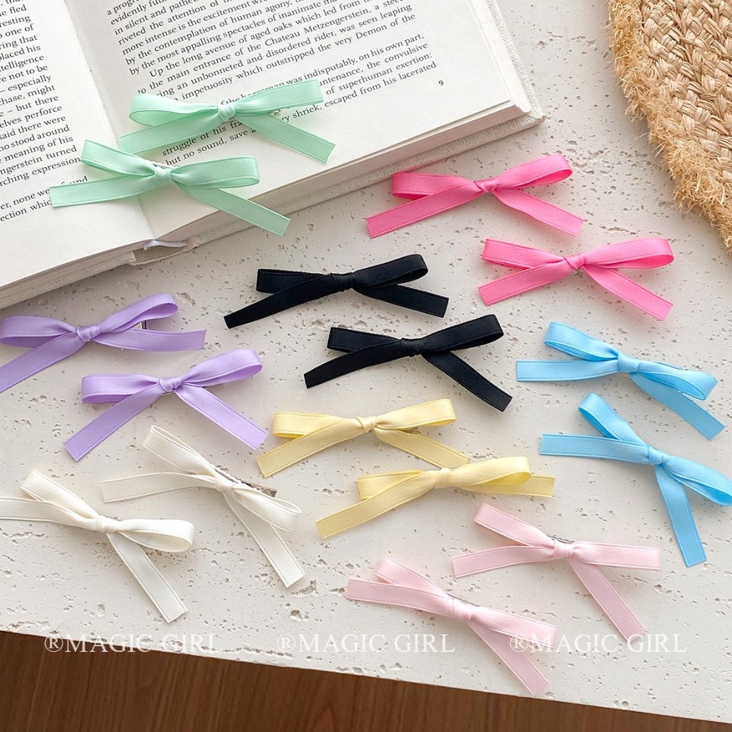 4Pcs Sweet Hairpins Ribbon Tassel Bowknot Hair Clip for Women Hair Braid Girl Party Barrettes Adult 