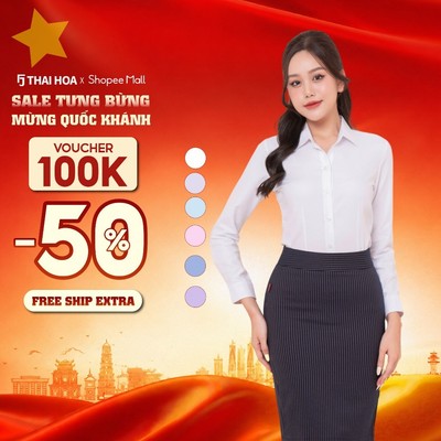 Áo sơ mi nữ dài tay R05 thiết kế công sở form ôm kẻ nhuyễn nhiều màu cao cấp Thái Hòa