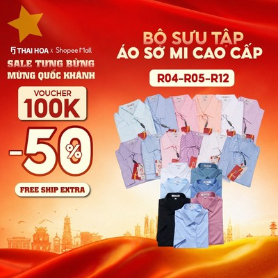 Combo Áo Sơ Mi Nữ Họa Tiết Kẻ Thái Hòa Sợi Tre(R12), Cotton (R04,R05) kết hợp Quần Tây