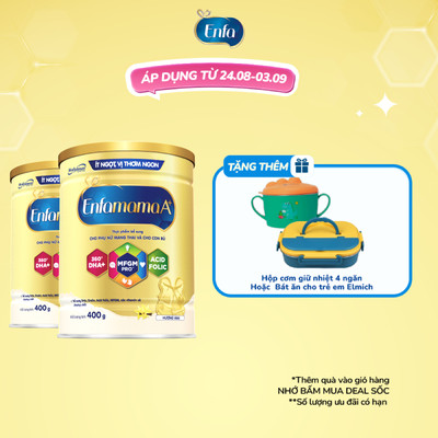 Bộ 2 sữa Bầu Enfamama A+ - Hương Vanila 400g/lon