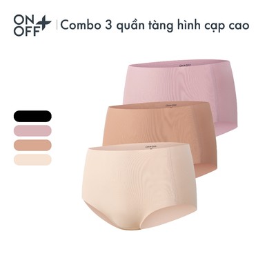 Combo 3 quần lót nữ tàng hình cạp cao High Rise Brief công nghệ Bonding mỏng nhẹ, liền mạch, không lộ viền ONOFF