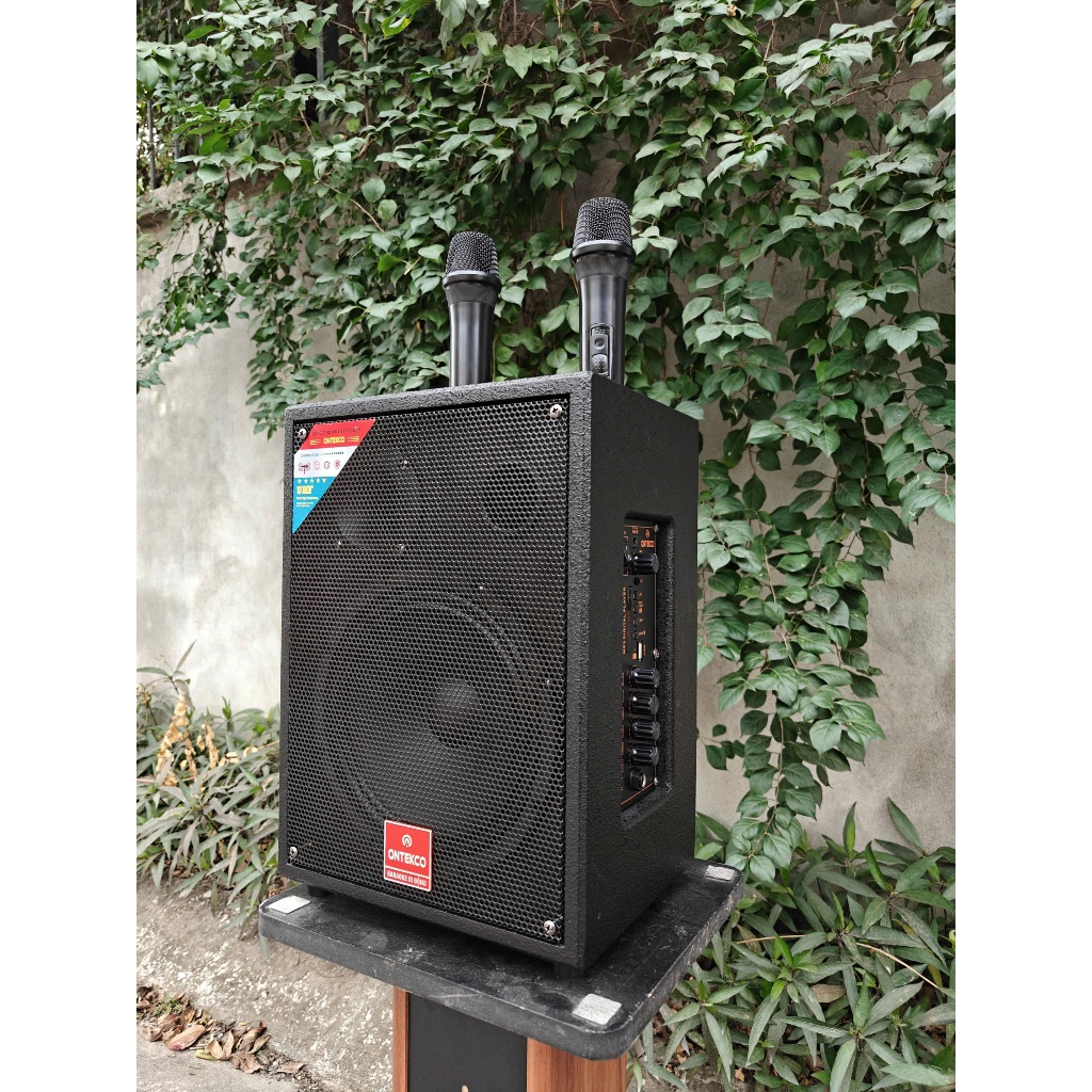 Loa Kéo Karaoke Ontekco TK-V2 Thế Hệ Mới Kèm 2 Micro Không Dây Bảo Hành 12 tháng