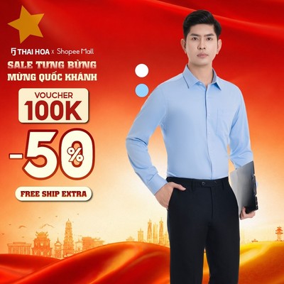Áo sơ mi nam 993 dài tay dáng suông chất liệu sợi tre trơn nhiều màu Thái Hòa