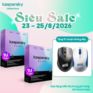 2 Hộp bản quyền sản phẩm Kaspersky Plus 1 thiết/1 năm - 2 KEY riêng biệt