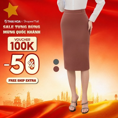 Chân váy nữ 261 dáng bút chì nhiều màu Thái Hoà