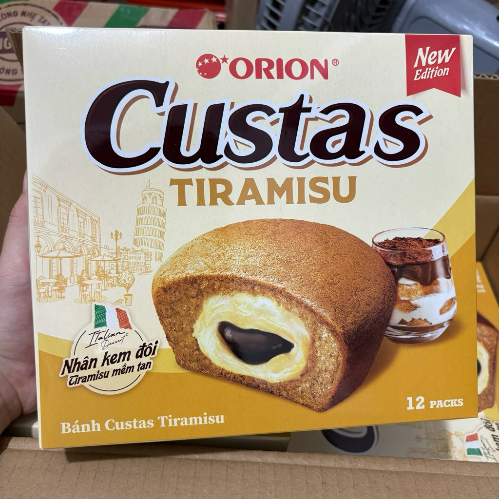 Bánh Custas Tiramisu (hộp 12 gói)