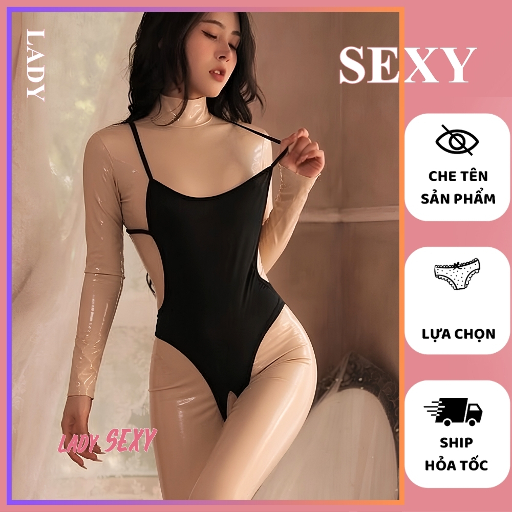 Bộ ngủ Ren, Váy liền thân Bodysuit Gợi cảm Quyến rũ, JS68 Đồ ngủ nữ Jumsuit Cuốn hút Tôn dáng