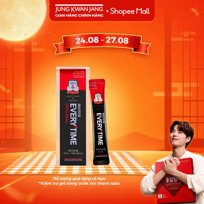 Hồng Sâm Hàn Quốc Tinh Chất Pha Sẵn KGC Jung Kwan Jang EveryTime Original 10 ml x 10 gói