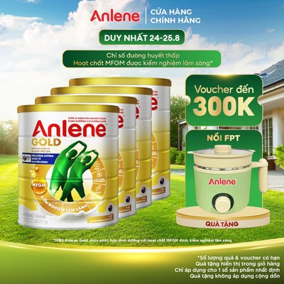 Combo 4 lon Sữa Bột Anlene Gold Hương Vani 800g