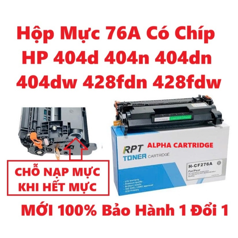 Hộp mực 76a CÓ CHÍP cho HP M404n 404dn 404D 404dw M428fdw m428DW